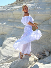 Load image into Gallery viewer, GYPSETTE MAXI SKIRT/ white cotton voile