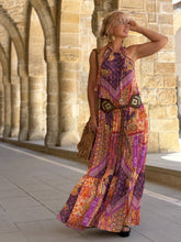 Load image into Gallery viewer, SUNNY MAXI DRESS/ spicy orange oriental print