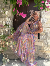 Load image into Gallery viewer, GODDESS MAXI DRESS/ pastel oriental print
