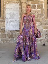 Load image into Gallery viewer, LA ISLA MAXI DRESS/ blue orchid oriental print