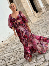 Load image into Gallery viewer, BONITA MAXI DRESS/ red and pink floral print