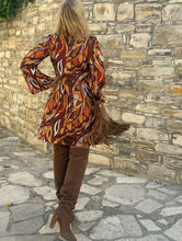 Load image into Gallery viewer, TWIGGY SHORT DRESS / 60’s style print jeans PRE ORDER