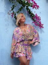 Load image into Gallery viewer, SHORT KIMONO BLOUSE/ pastel oriental print