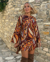 Load image into Gallery viewer, TWIGGY MINI DRESS/ 60’s style print jeans PRE ORDER