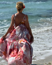Load image into Gallery viewer, BAGGY MAXI DRESS/ blush pink xl flowers