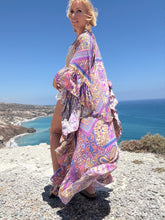 Load image into Gallery viewer, MUSE KIMONO/ PONCHO/ blue orchid print