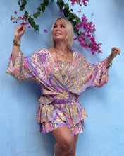 Load image into Gallery viewer, SHORT KIMONO BLOUSE/ pastel oriental print