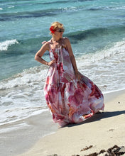 Load image into Gallery viewer, BAGGY MAXI DRESS/ blush pink xl flowers