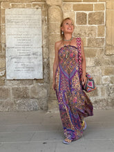 Load image into Gallery viewer, LA ISLA MAXI DRESS/ blue orchid oriental print