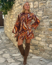 Load image into Gallery viewer, TWIGGY MINI DRESS/ 60’s style print jeans PRE ORDER