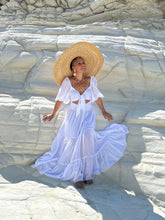 Load image into Gallery viewer, BONITA MAXI DRESS/ 2 dresses in 1/ white cotton voile