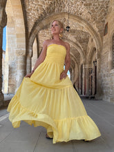 Load image into Gallery viewer, LA ISLA MAXI DRESS/ sunny yellow voile