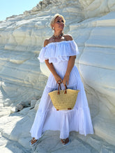 Load image into Gallery viewer, GYPSETTE MAXI SKIRT/ white cotton voile