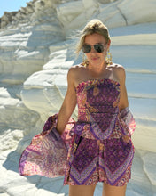 Load image into Gallery viewer, SAILOR HIGH WAIST SHORTS- amethyst purple oriental print