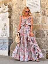 Load image into Gallery viewer, KARIATIDE MAXI DRESS/ Cloudy Blue : pastel colours silk