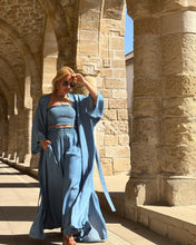 Load image into Gallery viewer, KIMONO MAXI COAT / soft denim tencel