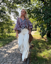 Load image into Gallery viewer, THALASSA BLOUSE/ purgundy/ pink/ turquoise paisley
