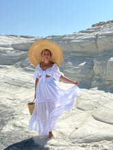 Load image into Gallery viewer, BONITA MAXI DRESS/ 2 dresses in 1/ white cotton voile