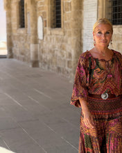 Load image into Gallery viewer, DREAM BLOUSE/ tourmaline print with golden thread