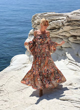 Load image into Gallery viewer, CARMEN MAXI DRESS / sunset gold paisley print/