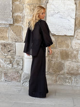 Load image into Gallery viewer, SAILOR TROUSERS / black cotton voile