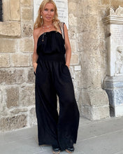 Load image into Gallery viewer, LUNA JUMPSUIT/ black cotton voile