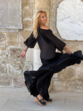 Load image into Gallery viewer, GYPSETTE MAXI SKIRT / black cotton voile