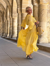 Load image into Gallery viewer, YASMINE MAXI DRESS/ sunny yellow voile