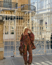 Load image into Gallery viewer, LUNA JUMPSUIT / tourmaline print with golden thread