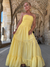 Load image into Gallery viewer, LA ISLA MAXI DRESS/ sunny yellow voile