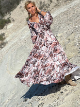 Load image into Gallery viewer, YASMINE MAXI DRESS/ beige floral print