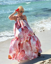Load image into Gallery viewer, BAGGY MAXI DRESS/ blush pink xl flowers
