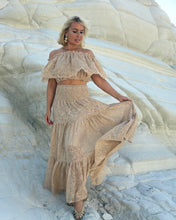 Load image into Gallery viewer, FLAMENCO TOP/ champagne gold lace