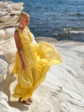 Load image into Gallery viewer, GODDESS MAXI DRESS/ sunny yellow cotton voile