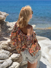 Load image into Gallery viewer, DREAM BLOUSE /golden sunset printed silk