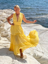 Load image into Gallery viewer, GODDESS MAXI DRESS/ sunny yellow cotton voile