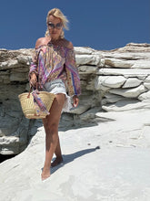Load image into Gallery viewer, CARMEN BLOUSE/ pastel oriental print