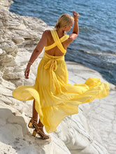 Load image into Gallery viewer, GODDESS MAXI DRESS/ sunny yellow cotton voile