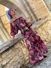 Load image into Gallery viewer, AURA  DRESS/ red and pink floral chiffon