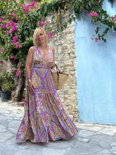 Load image into Gallery viewer, GODDESS MAXI DRESS/ pastel oriental print