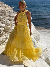 Load image into Gallery viewer, GODDESS MAXI DRESS/ sunny yellow cotton voile