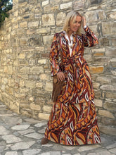 Load image into Gallery viewer, FLARE MAXI SKIRT/ 60’s style print jeans