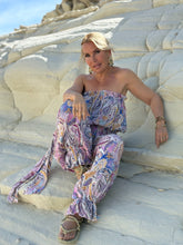 Load image into Gallery viewer, SAHARA JUMPSUIT STRAPLESS/ pastel paisley