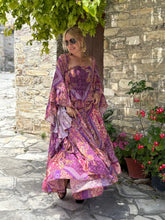 Load image into Gallery viewer, MUSE KIMONO/PONCHO / amethyst purple oriental print