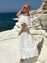 Load image into Gallery viewer, FLAMENCO SET - white cotton embroidered openwork