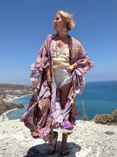 Load image into Gallery viewer, MUSE KIMONO/ PONCHO/ blue orchid print