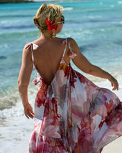 Load image into Gallery viewer, BAGGY MAXI DRESS/ blush pink xl flowers