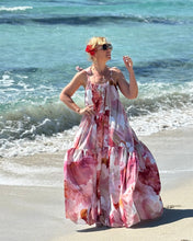 Load image into Gallery viewer, BAGGY MAXI DRESS/ blush pink xl flowers