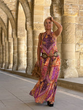 Load image into Gallery viewer, SUNNY MAXI DRESS/ spicy orange oriental print