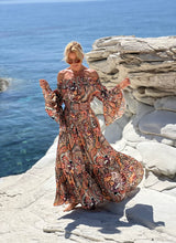 Load image into Gallery viewer, CARMEN MAXI DRESS / sunset gold paisley print/